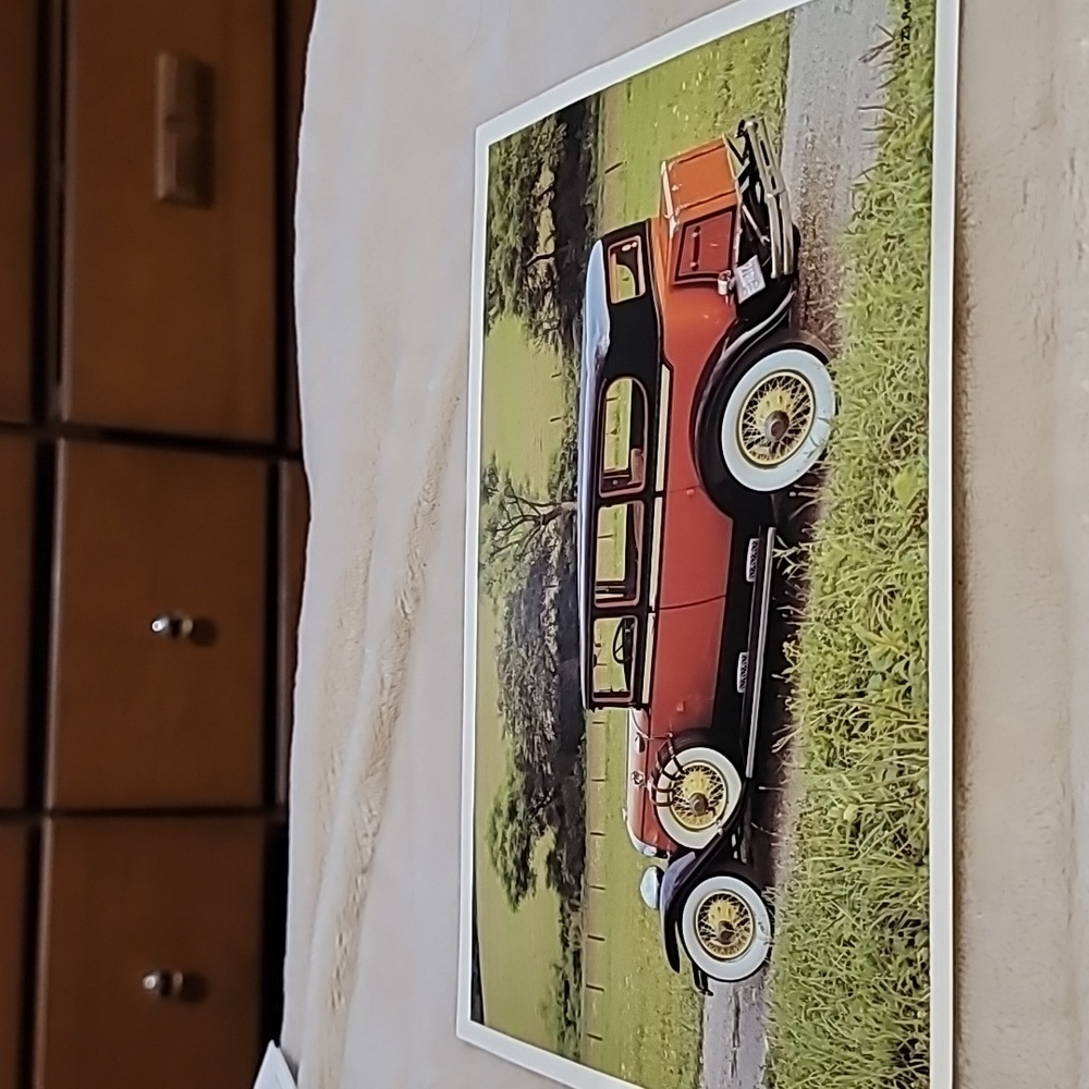Postcard Old Car Unframed